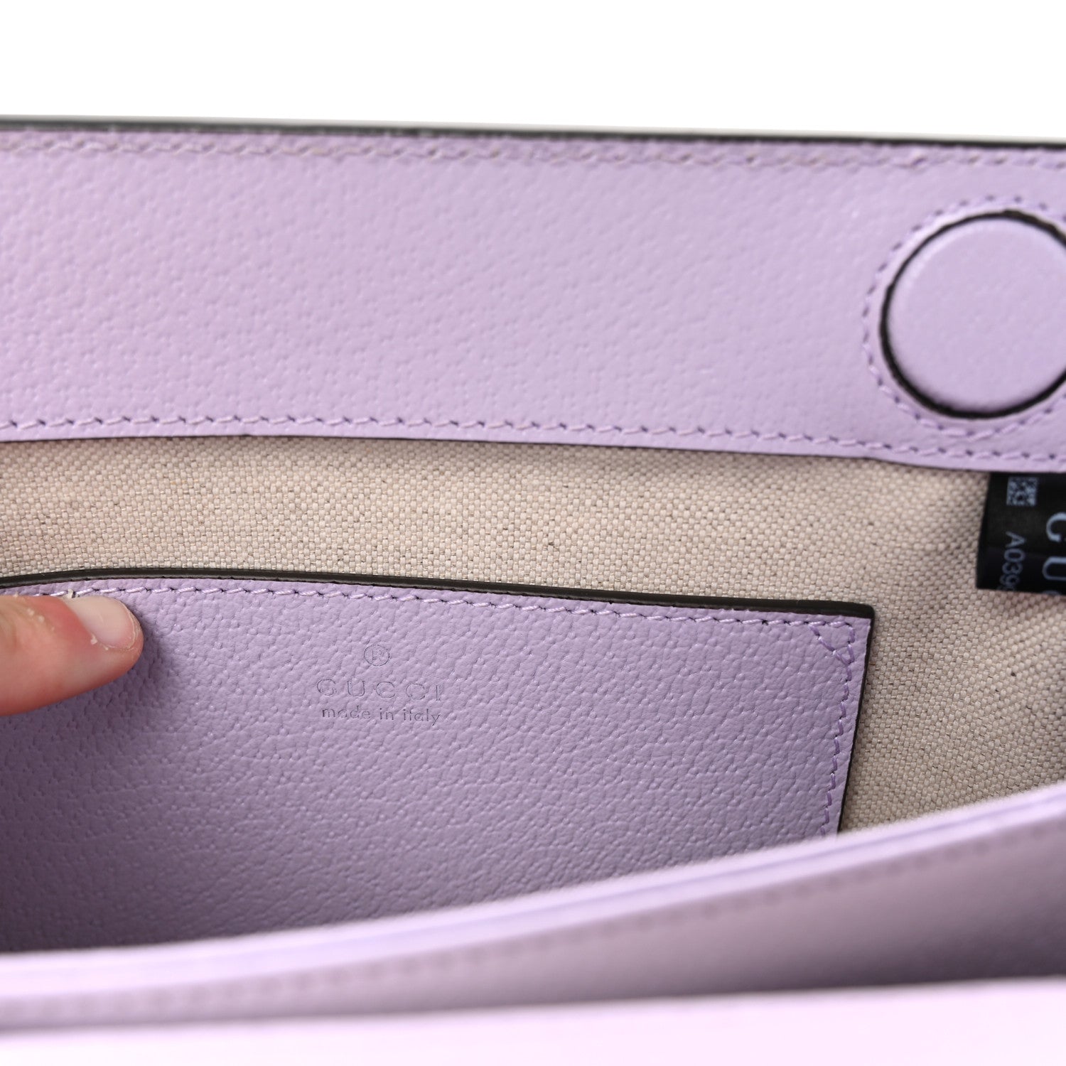 Gucci Monogram Jumbo GG Textured Dollar Calfskin Small Ophidia Chain Shoulder Bag Beige Lapis 6 of 9