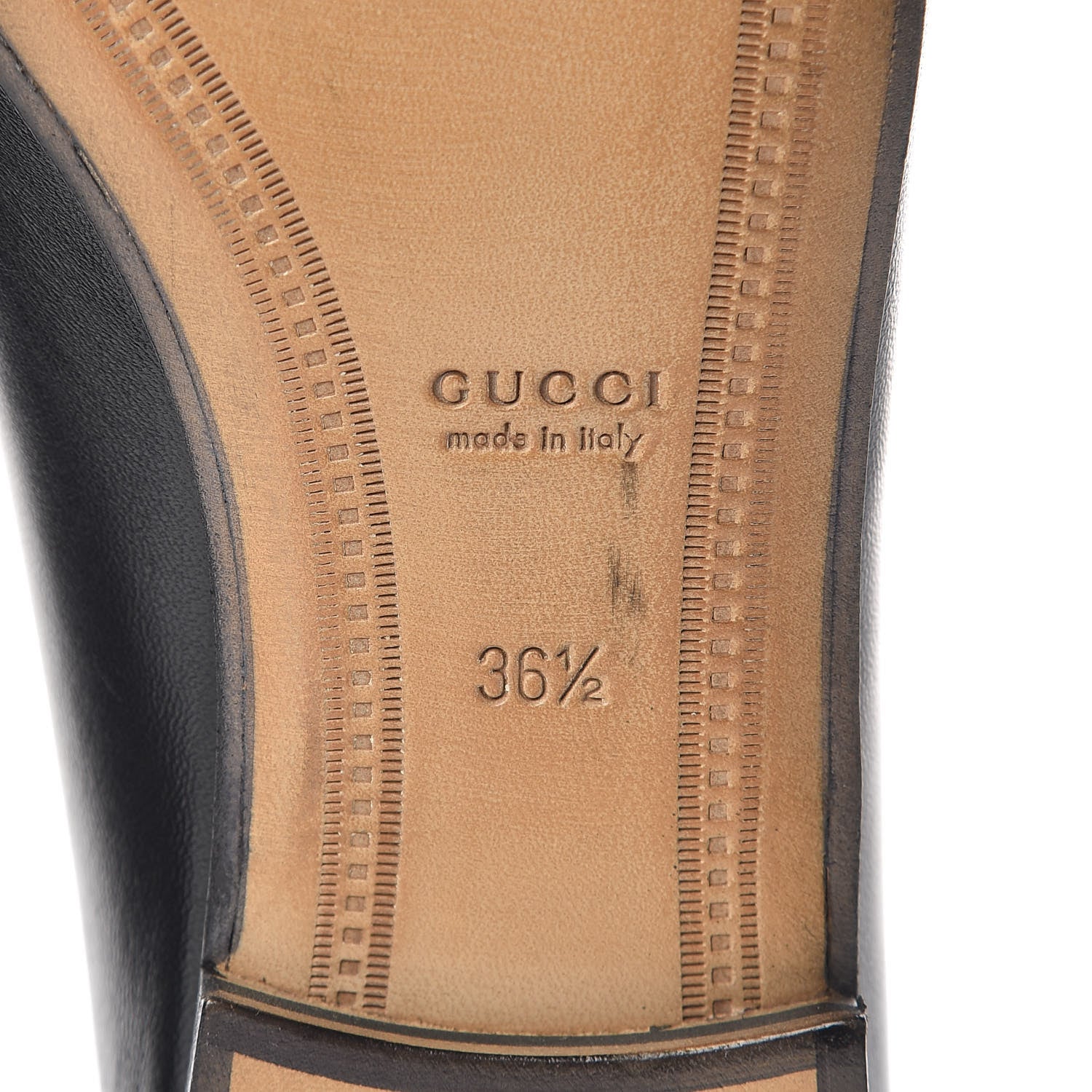 Gucci Lambskin Womens Brixton Horsebit Loafers 36.5 Black 6 of 8