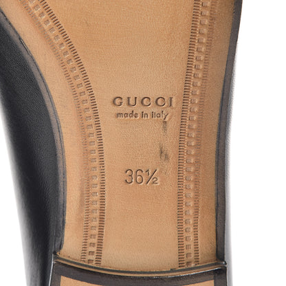 Gucci Lambskin Womens Brixton Horsebit Loafers 36.5 Black 6 of 8