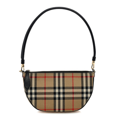 Burberry Vintage Check Calfskin Olympia Slim Pouch Archive Beige 1 of 8