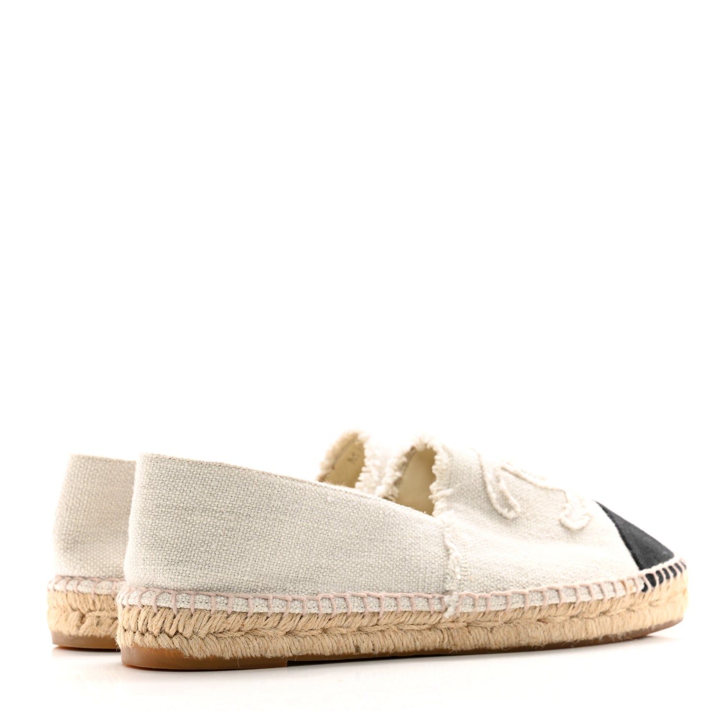 Linen CC Espadrilles 40 Beige Black