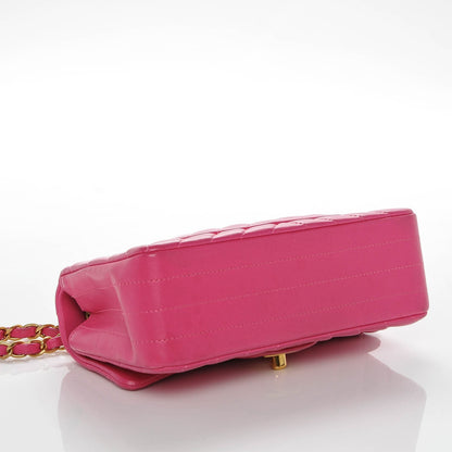 Chanel Lambskin Chevron Quilted Mini Rectangular Flap Pink 4 of 7
