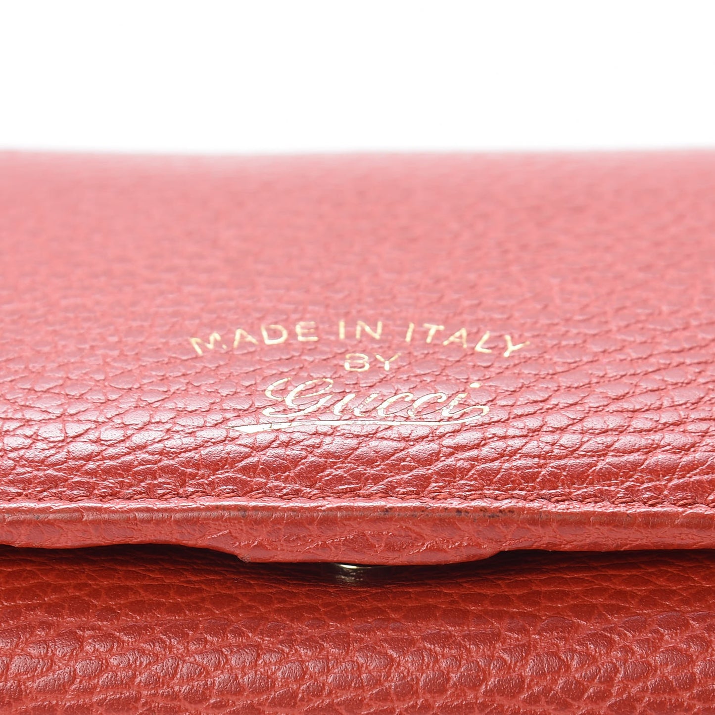 Pebbled Calfskin Continental Wallet Red