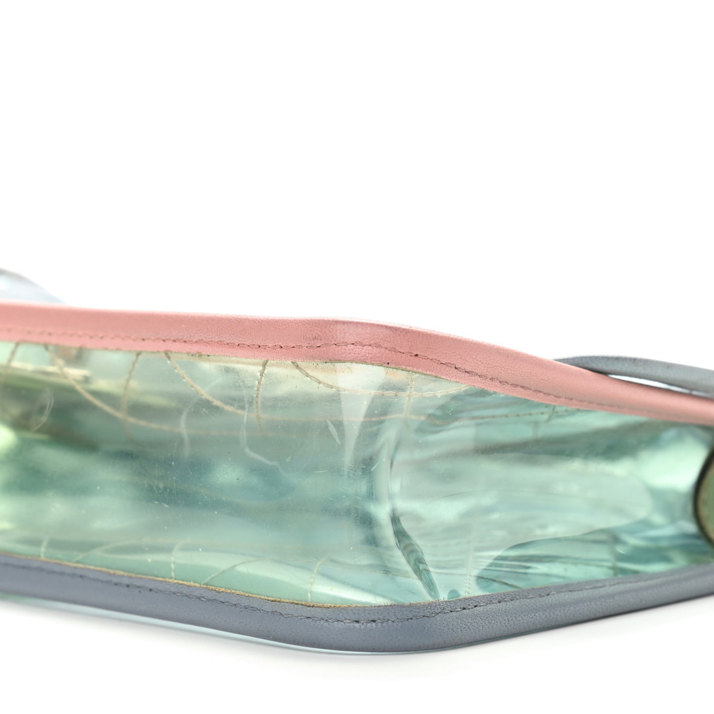 Lambskin PVC Quilted Medium Coco Splash Flap Blue Green