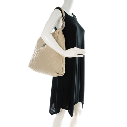 Chanel Caviar Quilted Large Elastic Tote Gray 2 of 8