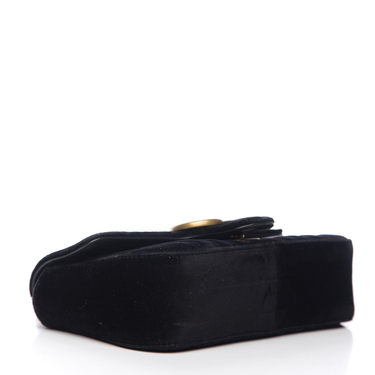 Velvet Matelasse Mini GG Marmont Shoulder Bag Black