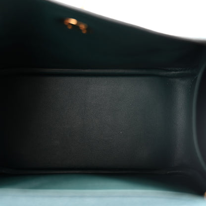 Hermes Taurillon Clemence Mini Lindy 20 Vert Cypress 5 of 11