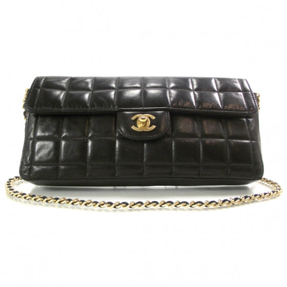 Chanel Lambskin East West Chocolate Bar Flap Black 1 of 12