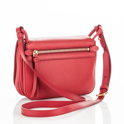 Prada Vitello Daino Saddle Bag Rosso 3 of 7