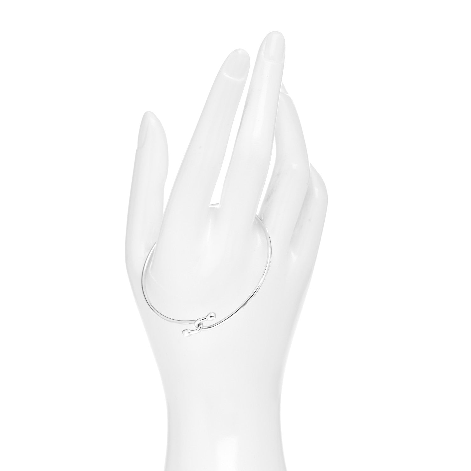 Tiffany Sterling Silver Hook Bangle Bracelet 2 of 4