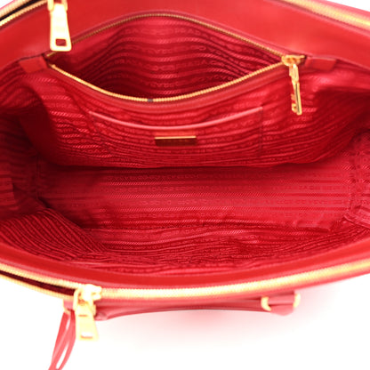 Prada Saffiano Lux Extra Large Galleria Double Zip Tote Fuoco 5 of 14