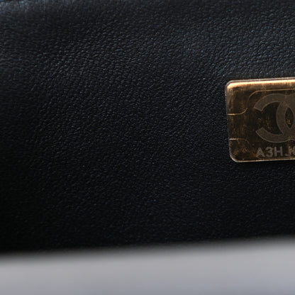 Chanel Lambskin Quilted Mini Top Handle Rectangular Flap Navy Blue 8 of 12