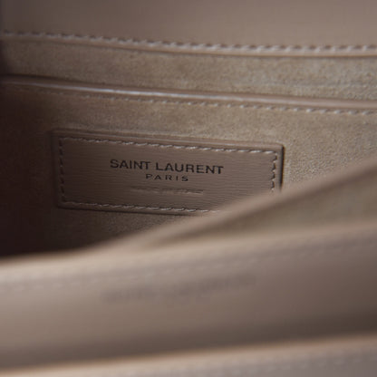 Saint Laurent Calfskin Medium Monogram Sunset Dark Beige 9 of 13