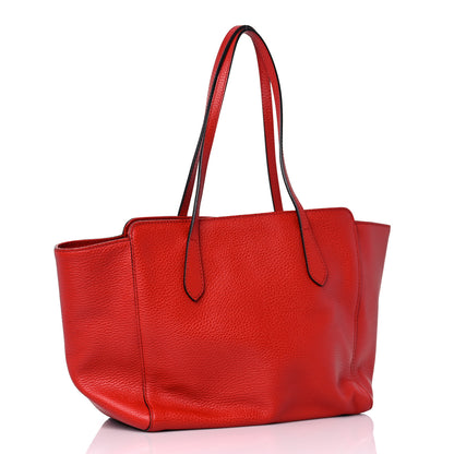 Gucci Dollar Calfskin Small Swing Tote Red 4 of 12