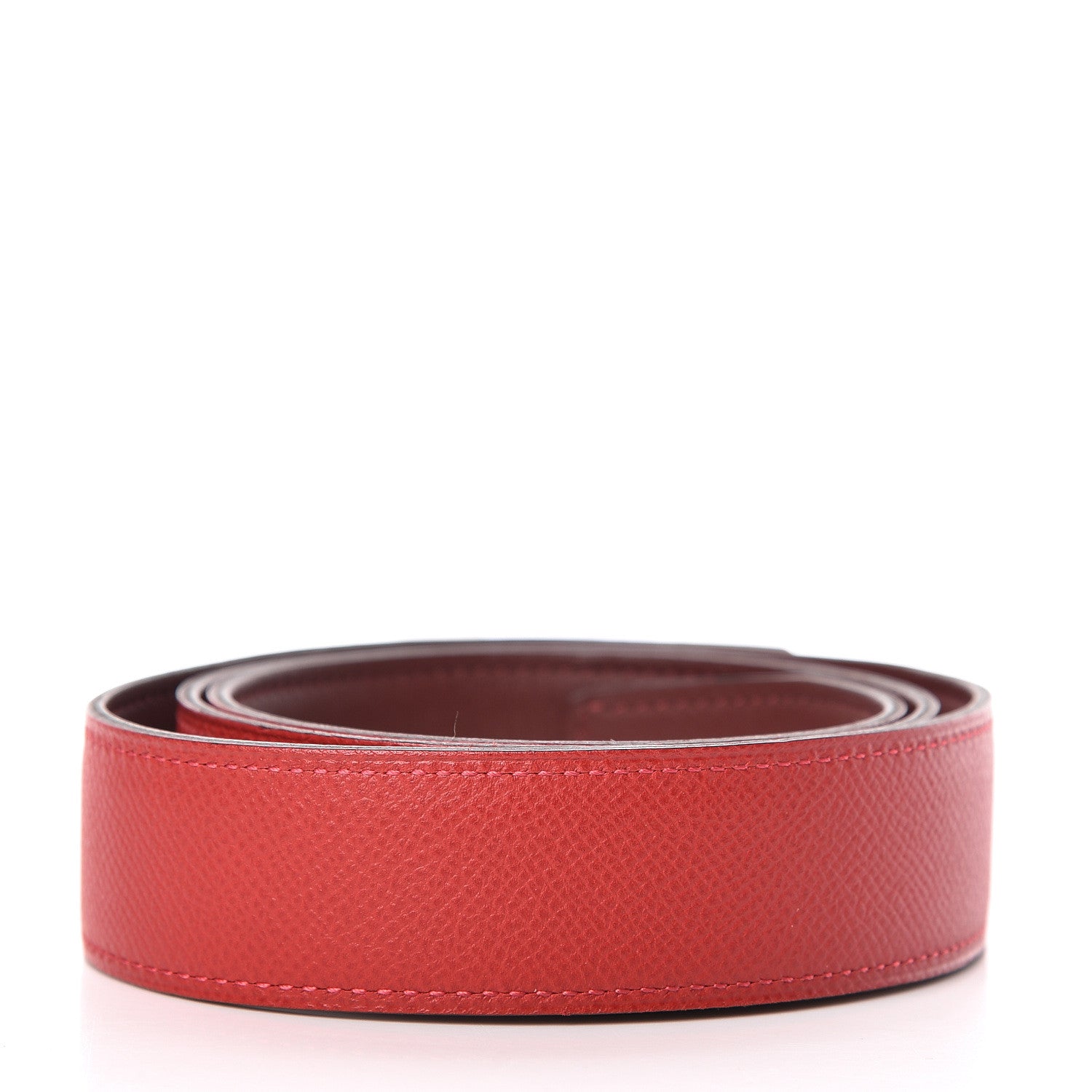 Hermes Epsom Swift 32mm Belt Strap 80 Rouge Casaque Rouge H 2 of 6