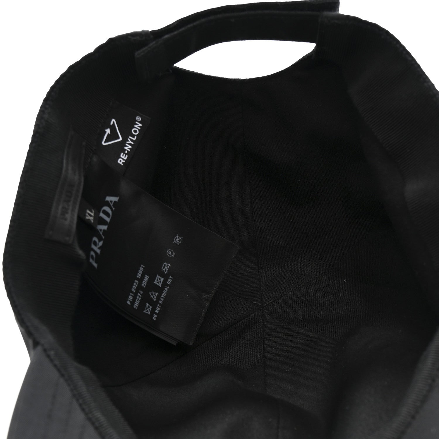 PRADA RE NYLON キャップ サイズ：XL Prada Re-Nylon Mens Baseball Cap XL Black 1809476 – FASHIONPHILE