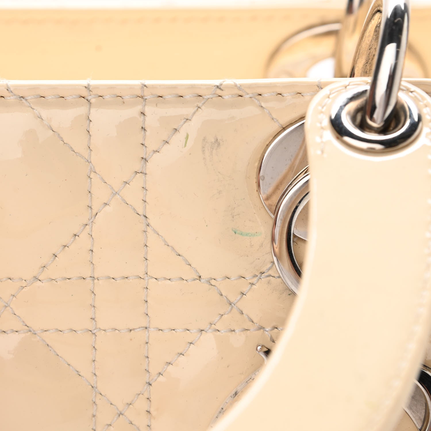 Christian Dior Patent Cannage Medium Lady Dior White 11 of 16