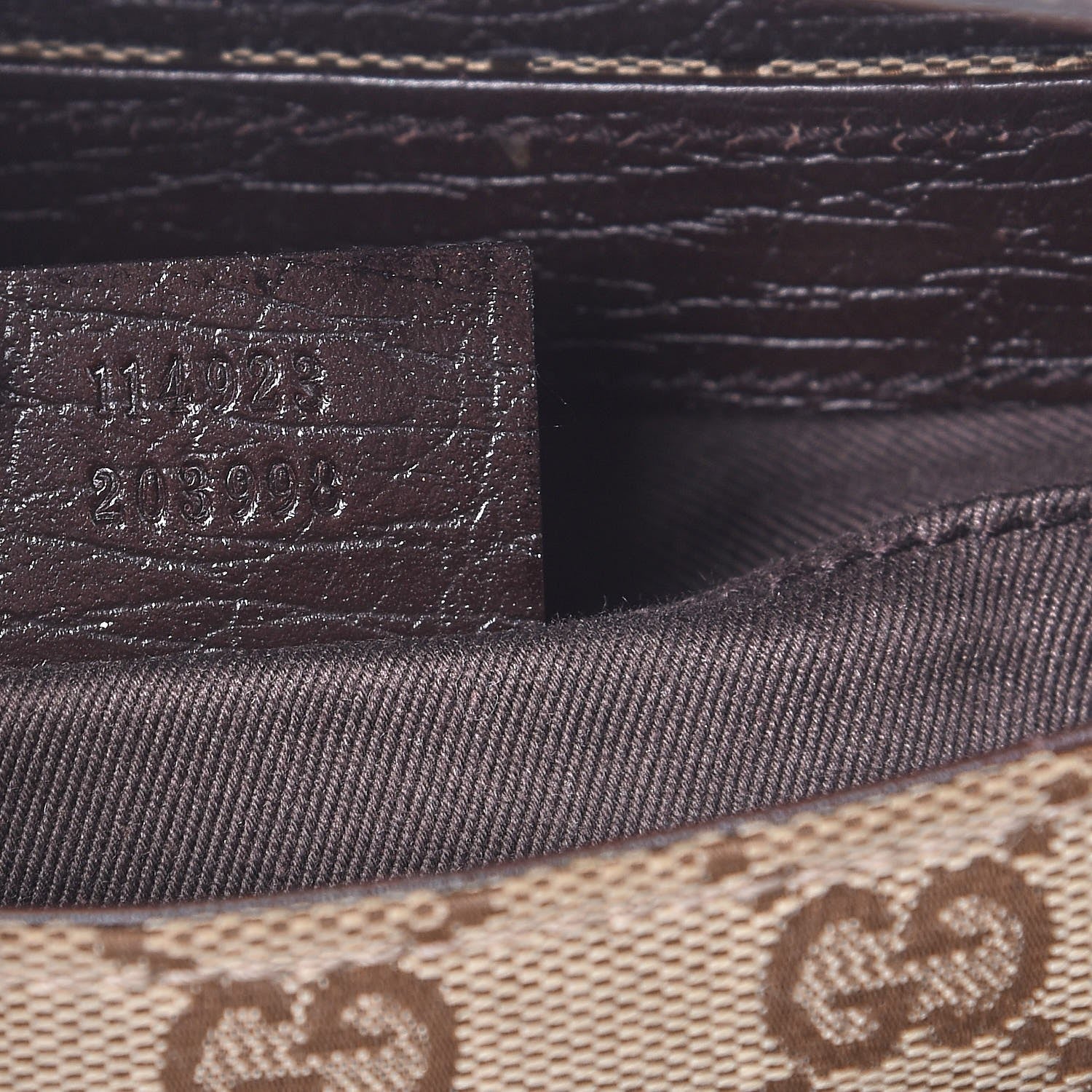 Gucci Monogram Horsebit Clutch Dark Brown 7 of 9