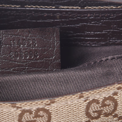 Gucci Monogram Horsebit Clutch Dark Brown 7 of 9