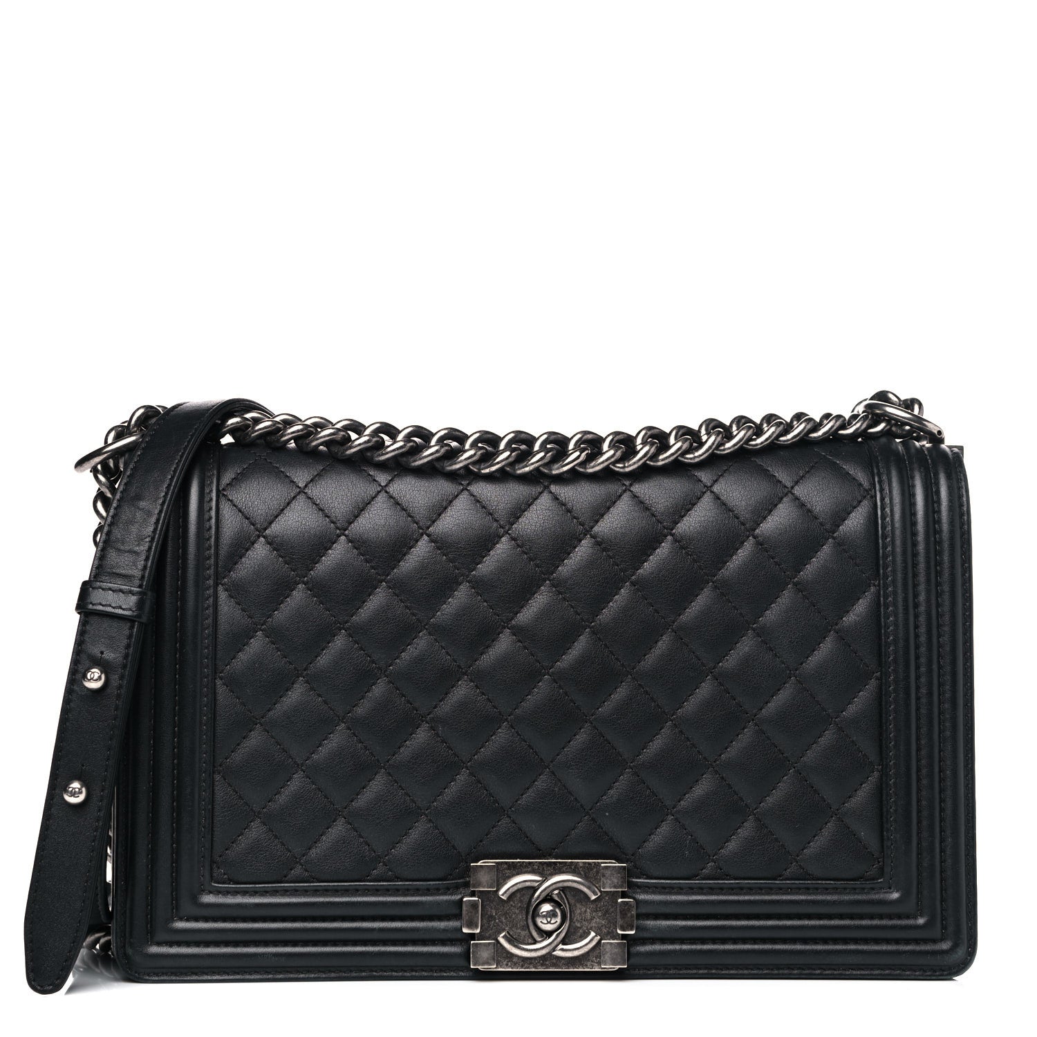Chanel Calfskin Quilted New Medium Boy Flap Black 1 of 19