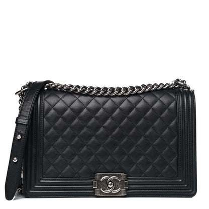 Chanel Calfskin Quilted New Medium Boy Flap Black 1 of 19