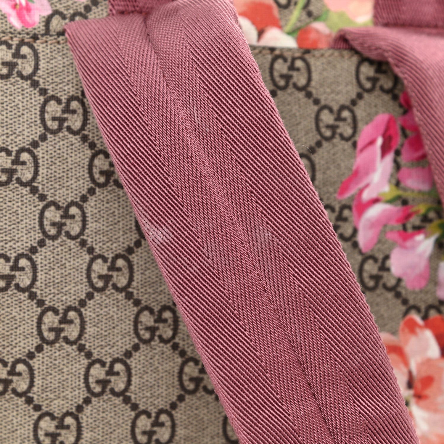 Gucci GG Supreme Monogram Blooms Medium Single Buckle Backpack Beige Multicolor Dry Rose 11 of 12