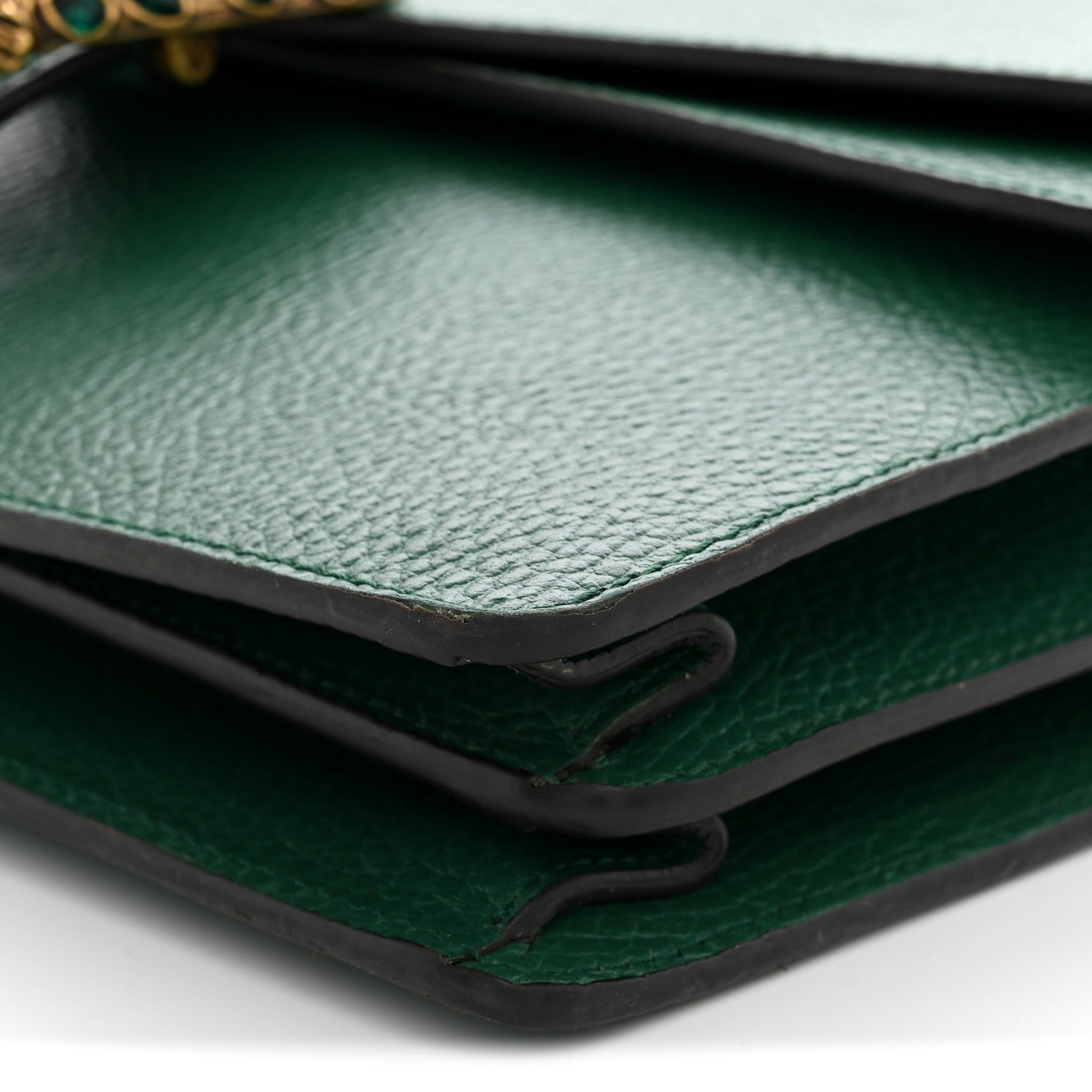 Gucci Pebbled Calfskin Small Dionysus Shoulder Bag Emerald 10 of 12