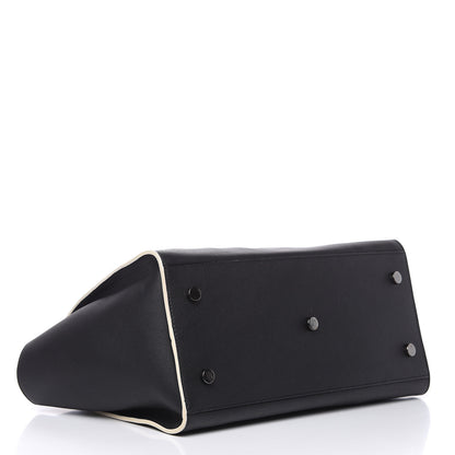 Saint Laurent Calfskin Small Monogram Downtown Cabas Black White 4 of 10