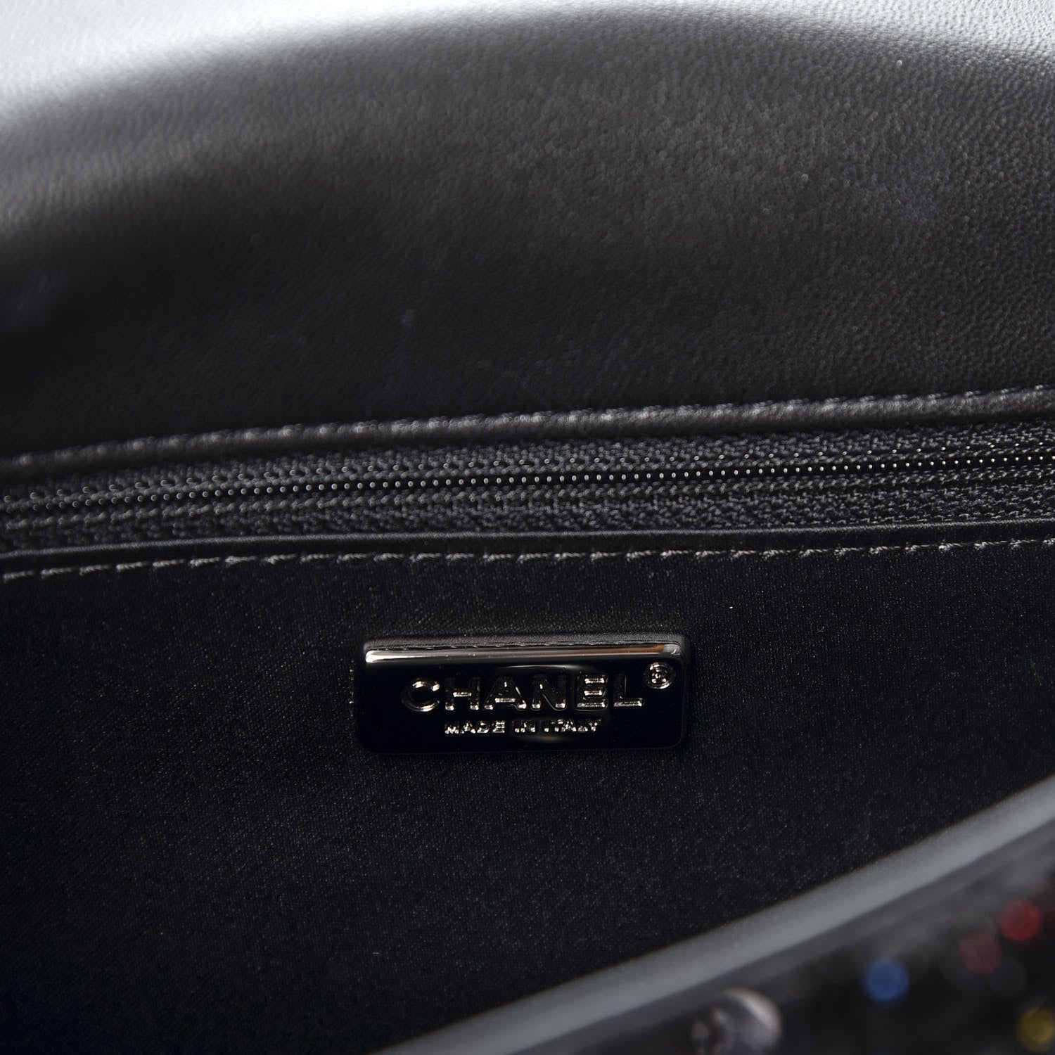 Chanel Sequin Medium Single Flap Multicolor Black 8 of 10