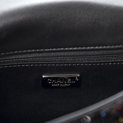 Chanel Sequin Medium Single Flap Multicolor Black 8 of 10