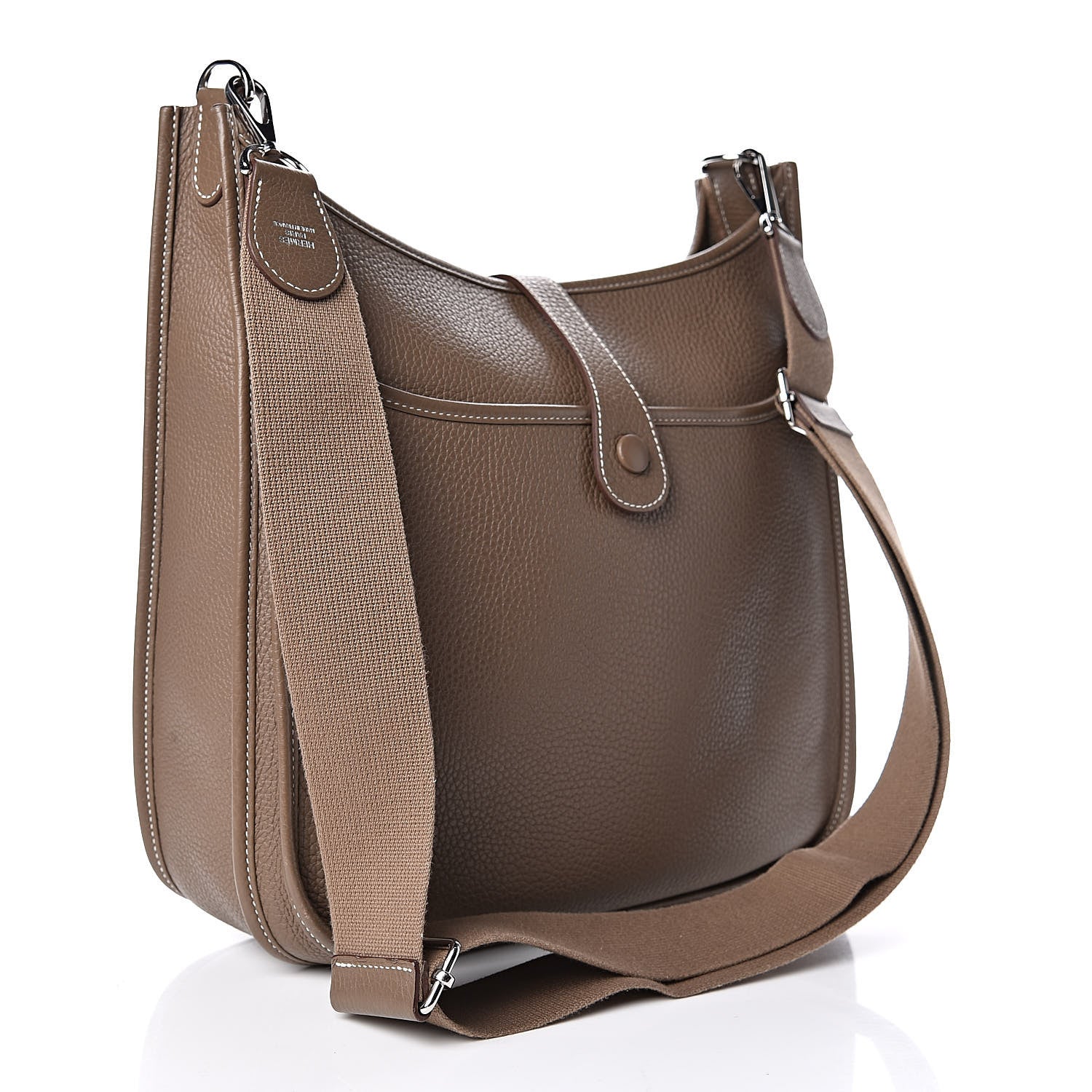 Hermes Taurillon Clemence Evelyne III GM Etoupe 3 of 10
