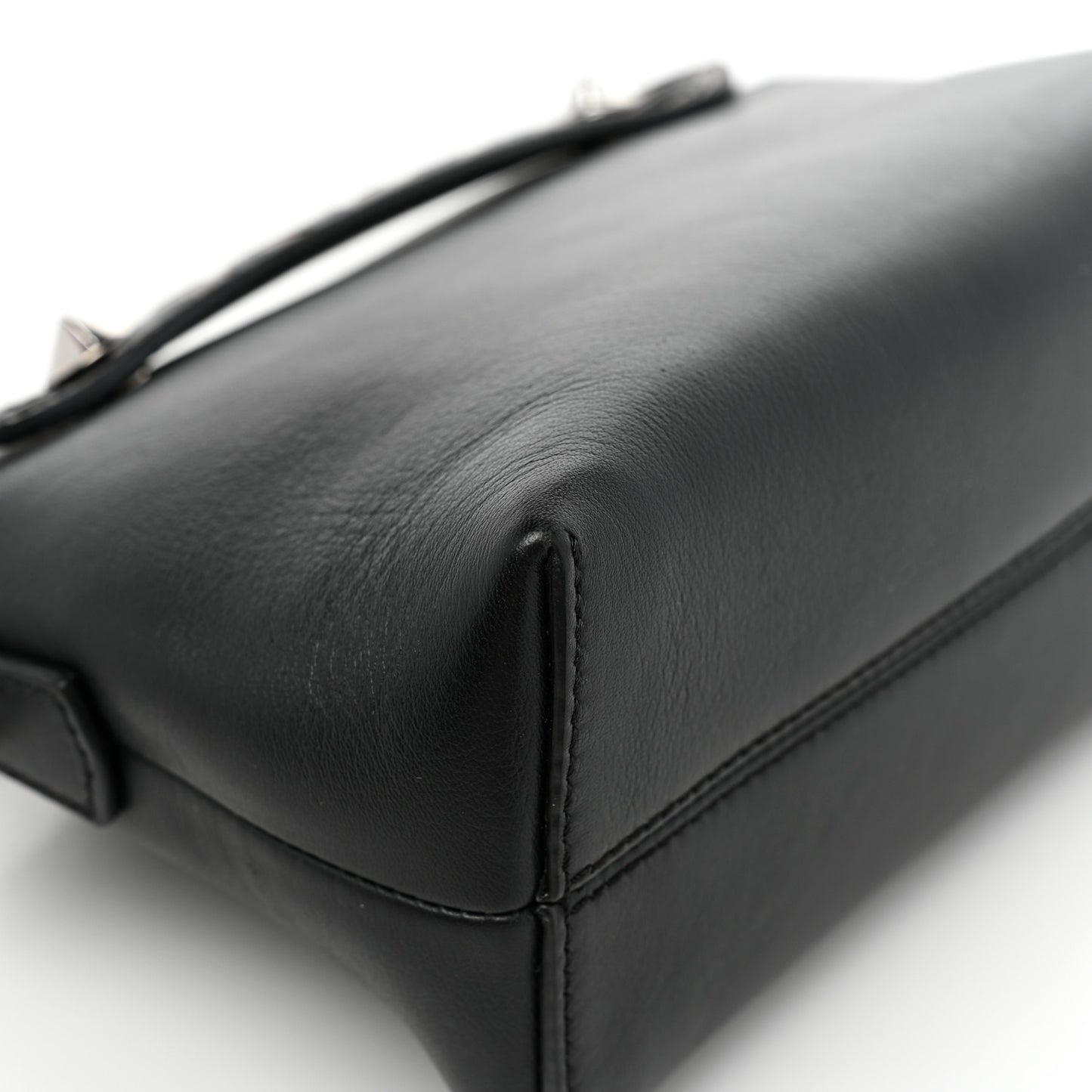 Vitello Dolce Bi-Color FF 1974 Embossed Mini By The Way Boston Bag Black Maya