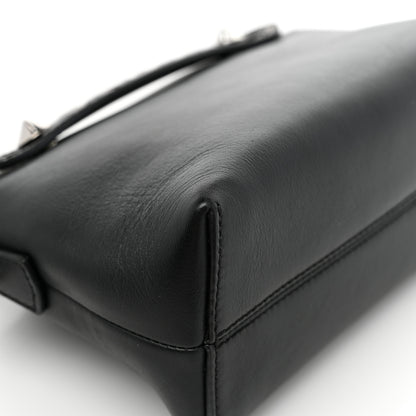 Fendi Vitello Dolce Bi-Color FF 1974 Embossed Mini By The Way Boston Bag Black Maya 11 of 12