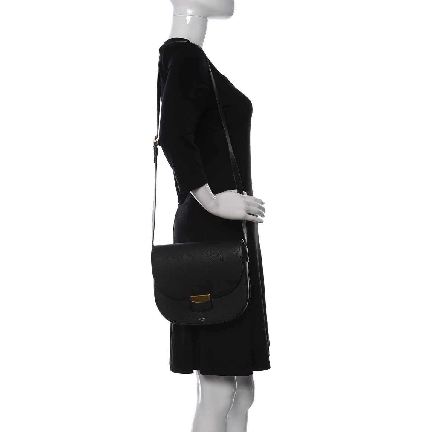 Grained Calfskin Compact Trotteur Black