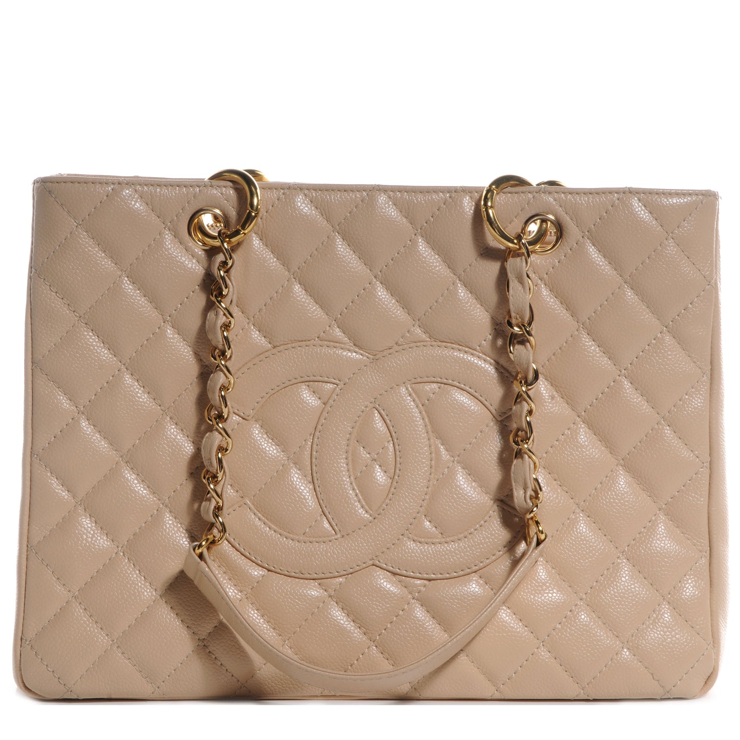 Caviar Grand Shopping Tote GST Beige Clair