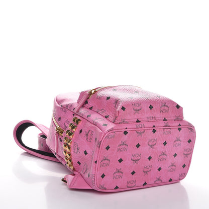 MCM Visetos Small Side Stud Stark Backpack Pink 4 of 10