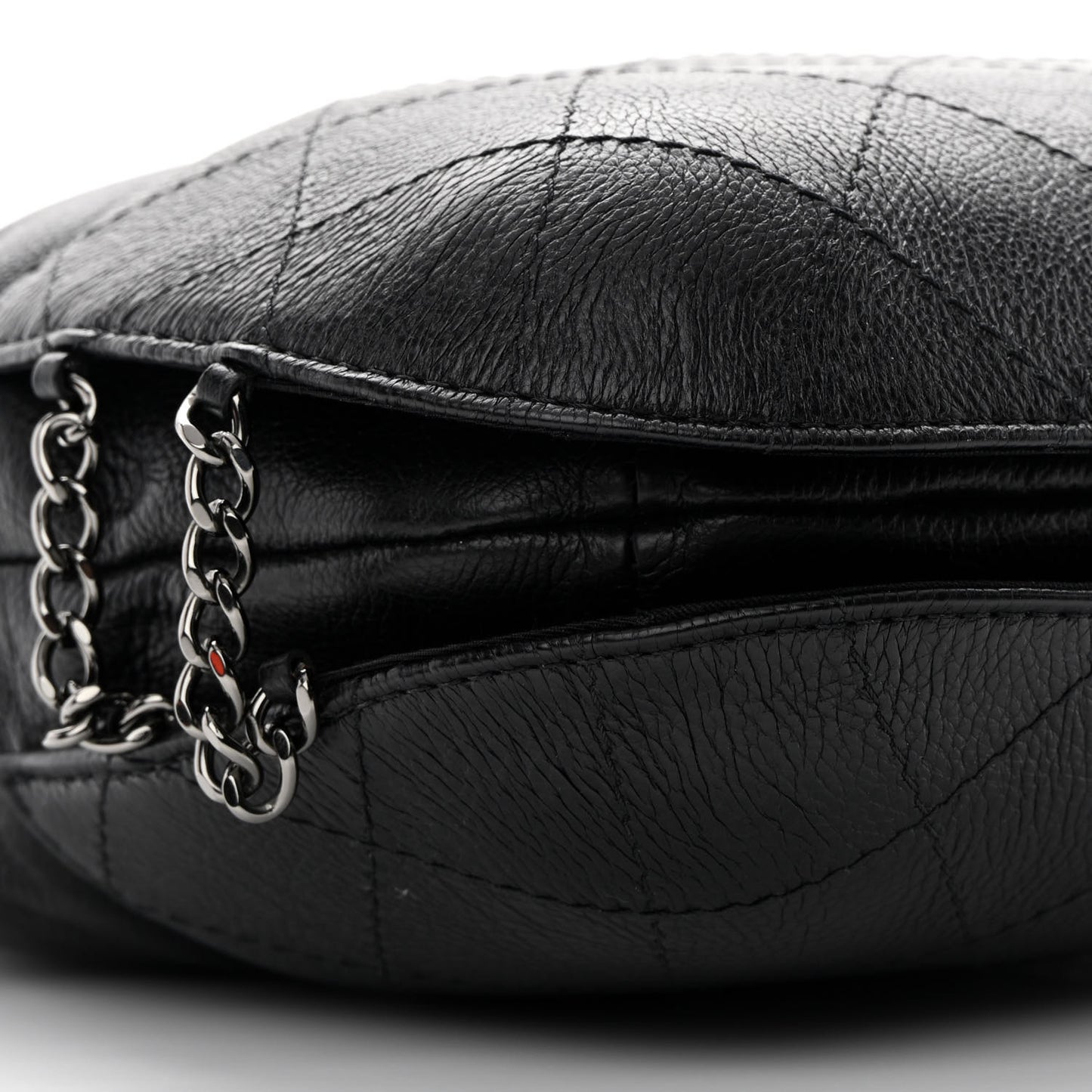 Calfskin Quilted Small Gabrielle Bucket Black