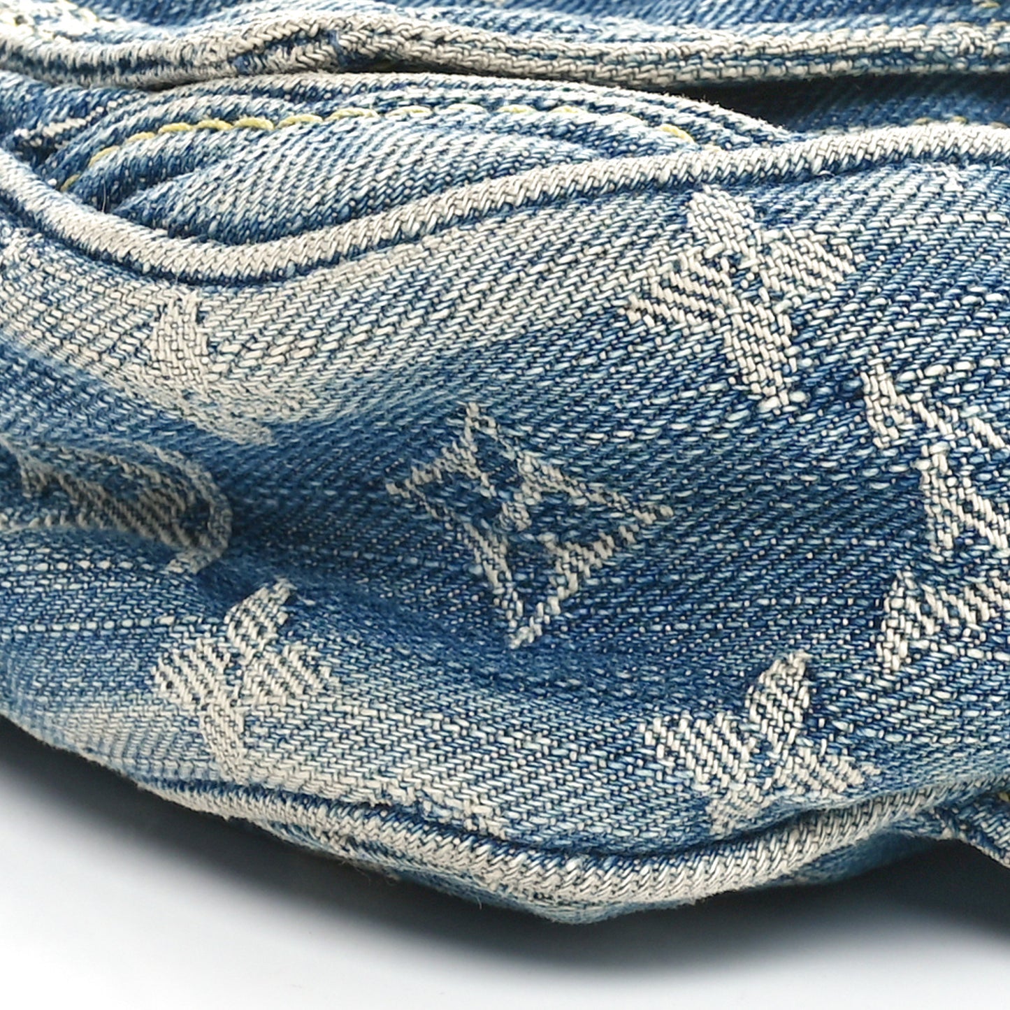 Monogram Denim Bum Bag Blue
