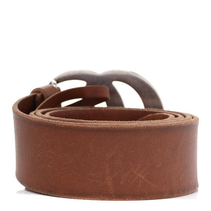Gucci Cuoio Toscano Nickel Double Double G 40mm Belt 85 34 Cuir 2 of 4