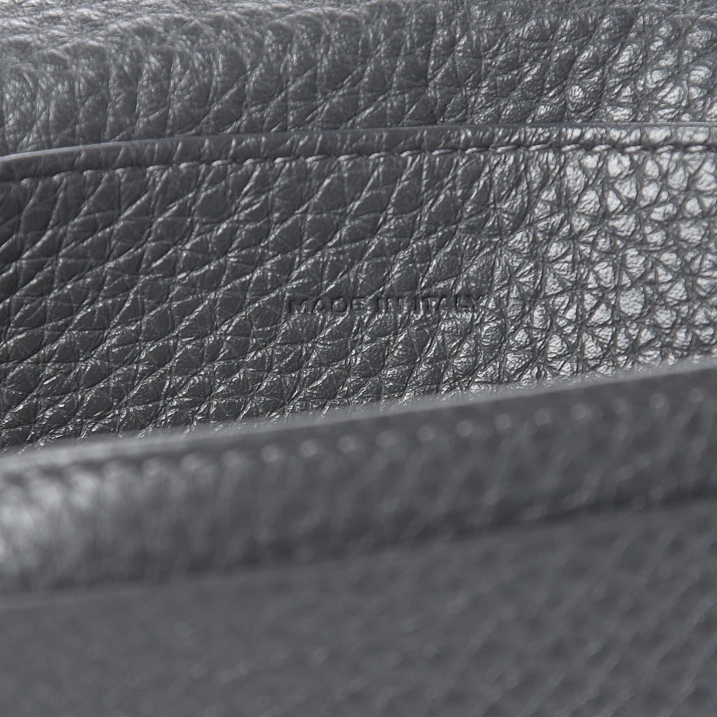 Cuoio Romano Selleria Mini Peekaboo Clutch Wallet Asfalto
