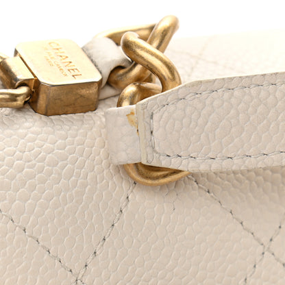 Chanel Grained Calfskin Small Stitched Flap White 11 of 13