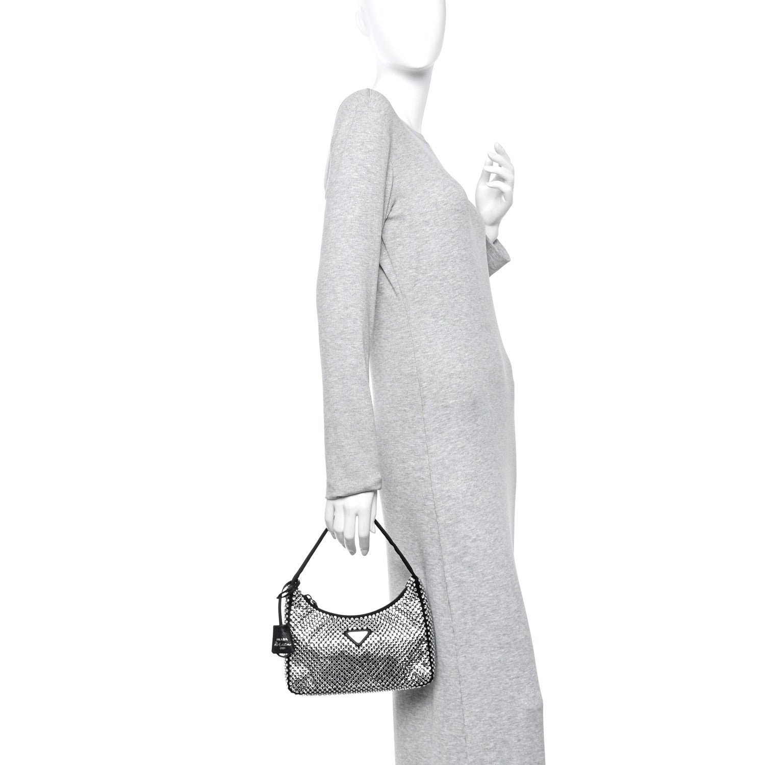 Prada Satin Crystal Mini Re-Edition 2000 Bag Cristal 2 of 11