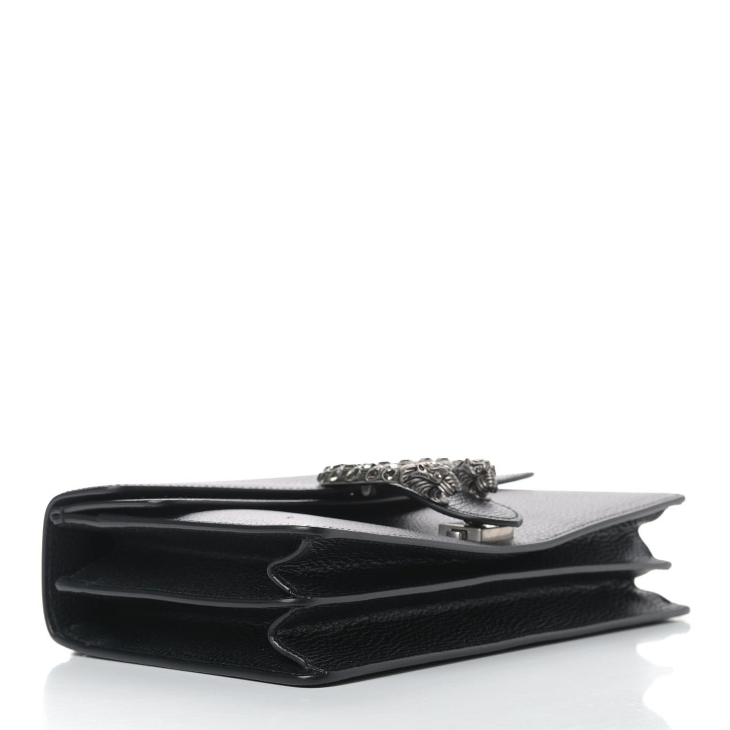 Pebbled Calfskin Small Dionysus Shoulder Bag Black