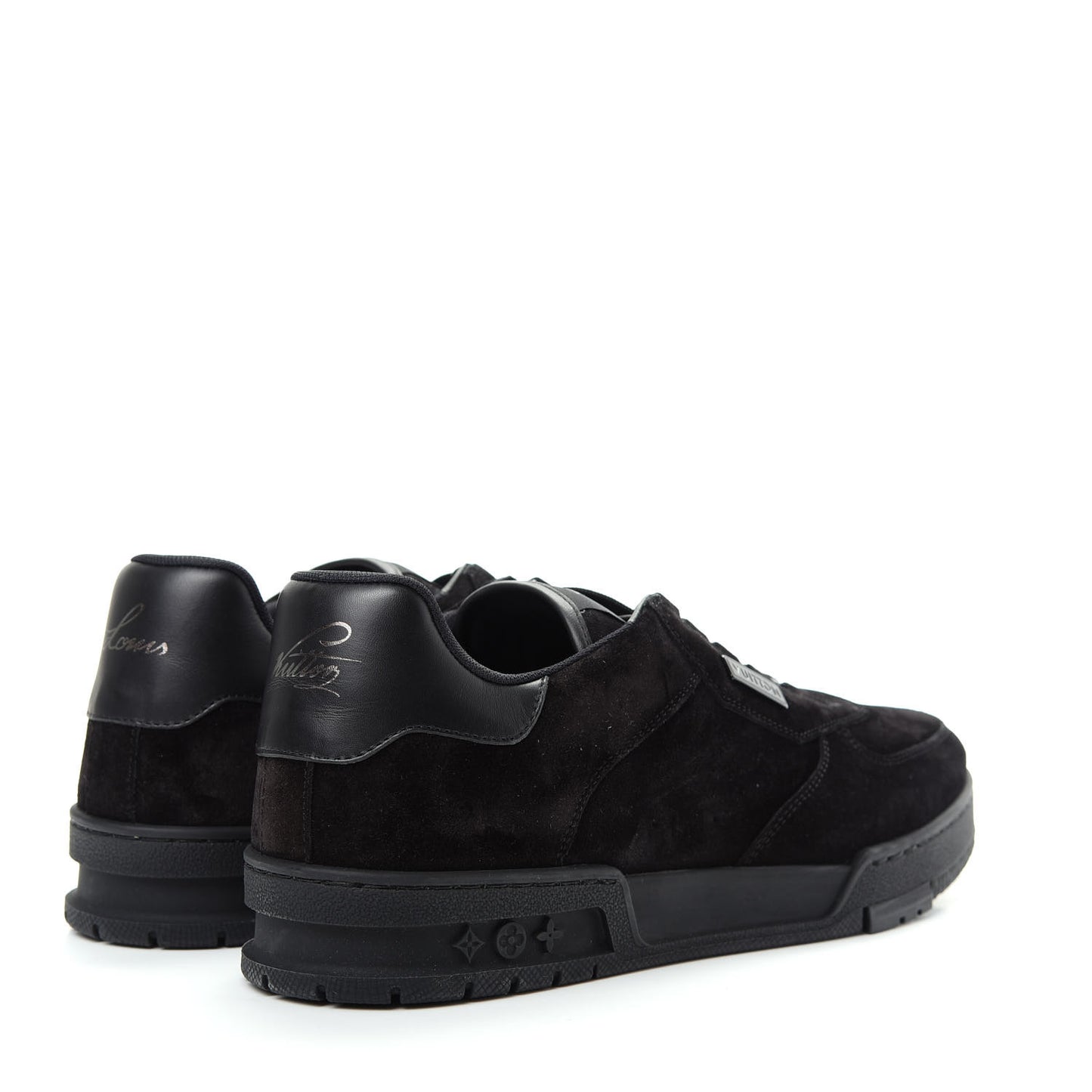 Suede Mens LV Trainer Sneakers 9.5 Black