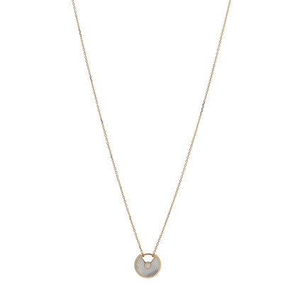 Cartier 18K Yellow Gold Diamond Mother of Pearl XS Amulette de Cartier Pendant Necklace 1 of 5