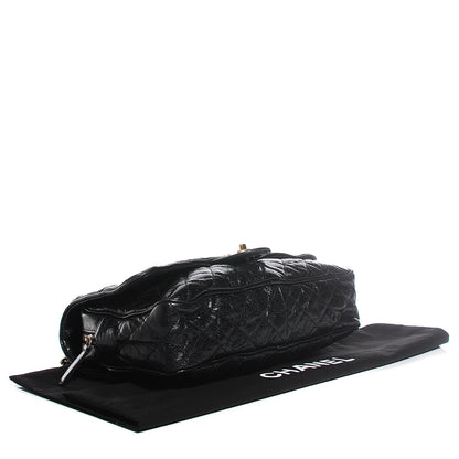 Chanel Crumpled Grained Calfskin Quilted Large Shiva Flap Black 4 of 8