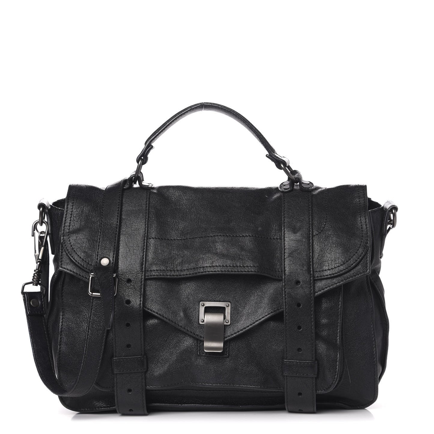 Lambskin Medium PS1 Satchel Black