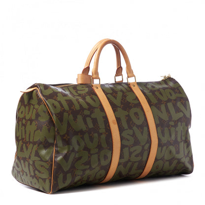 Louis Vuitton Graffiti Keepall 50 Kaki 2 of 11