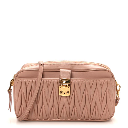 Miu Miu Nappa Matelasse Crossbody Bag Orchidea 1 of 9
