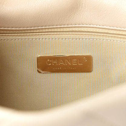 Chanel Goatskin Quilted Medium 19 Flap Beige 5 of 10